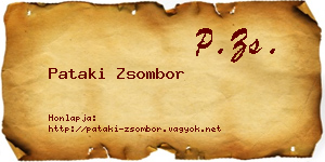 Pataki Zsombor névjegykártya